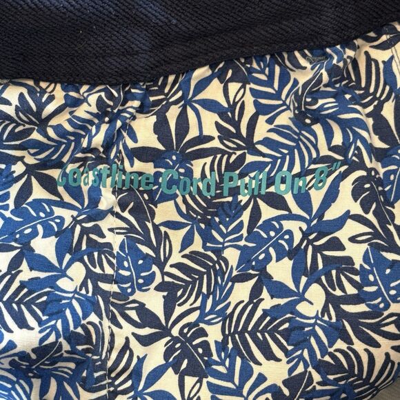 Tommy Bahama Coastline Cord Pull On 8" Stretch Shorts Mens Medium Blue - Picture 2 of 8